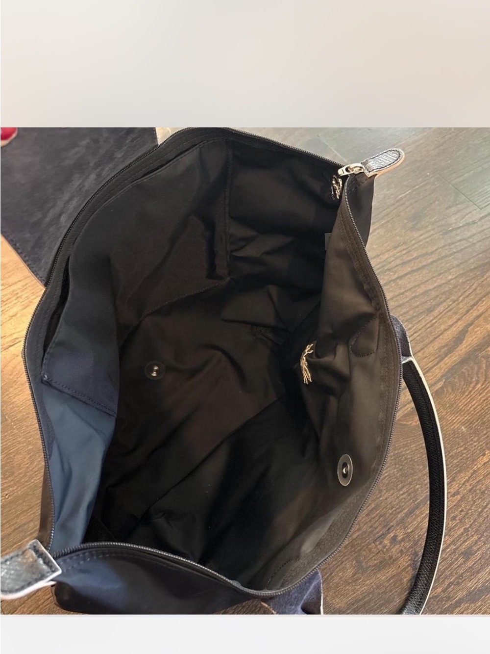 Longchamp Le Pliage Original Large Shopping Tote Bag in Black - Picture 6 of 7